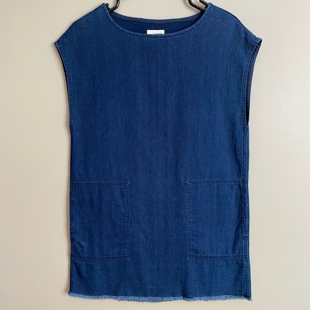 Aritzia Wilfred Free Nori Denim Dress Size XXS - Picture 4 of 12